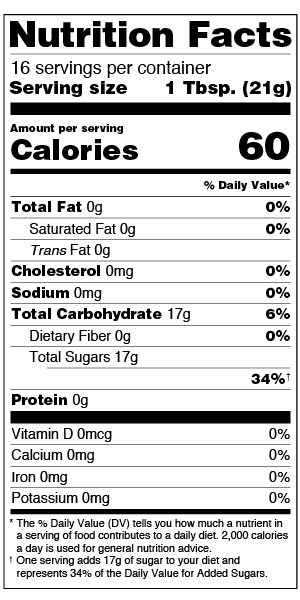 Example of a nutrition facts label.