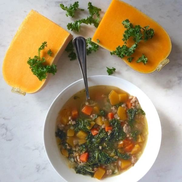 This soup is a great way to add kale, a leafy green, into your diet.