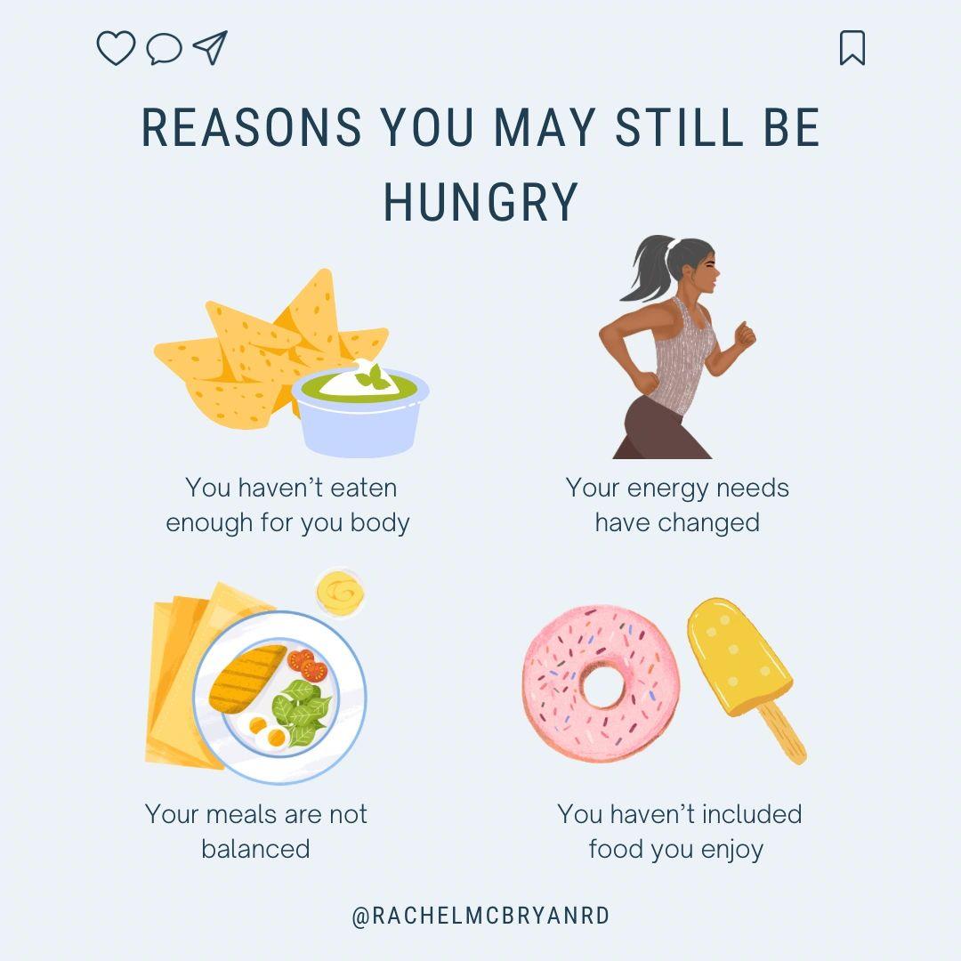 Some reasons why you still have hunger after a meal.