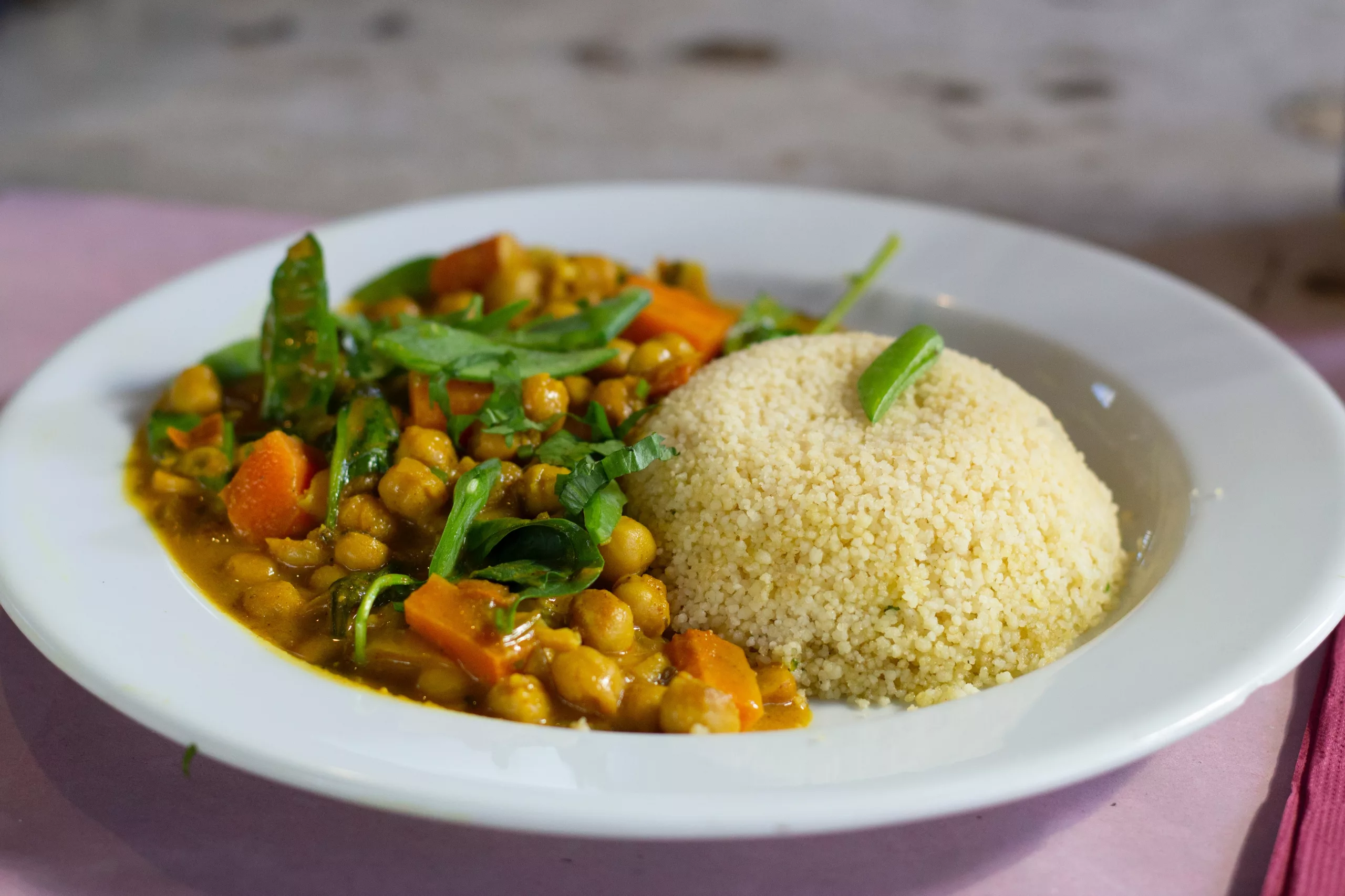Chickpea and lentil curry is a great way to include plant-based protein in your diet.